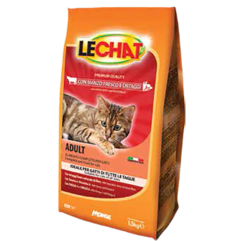 GATTO LECHAT ADULT 1.5KG CROCC MANZO E VERDURE