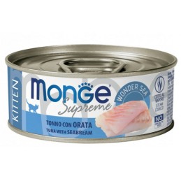 CAT MONGE SUPREME 80GR KITTEN TONNO ORATA MONGE Monge