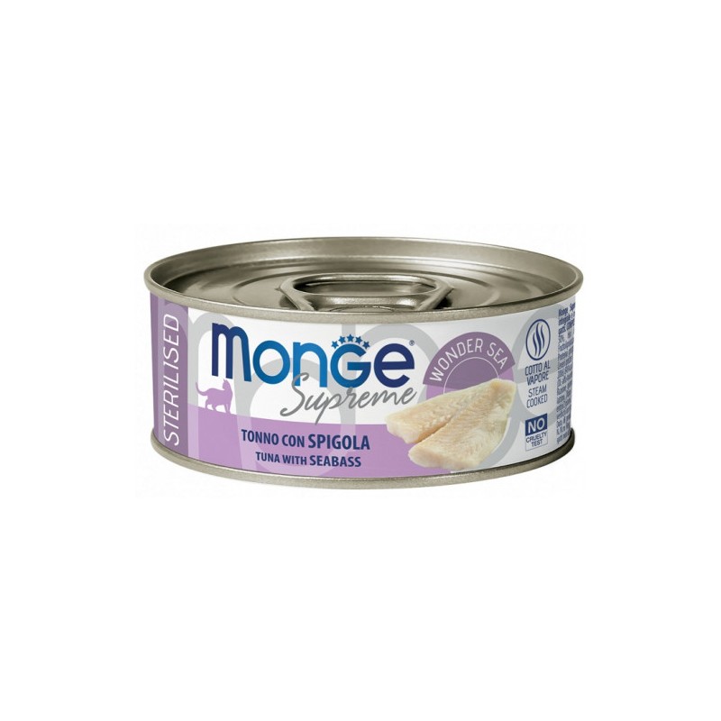 CAT MONGE SUPREME 80GR STER. TONNO SPIGOLA MONGE Monge