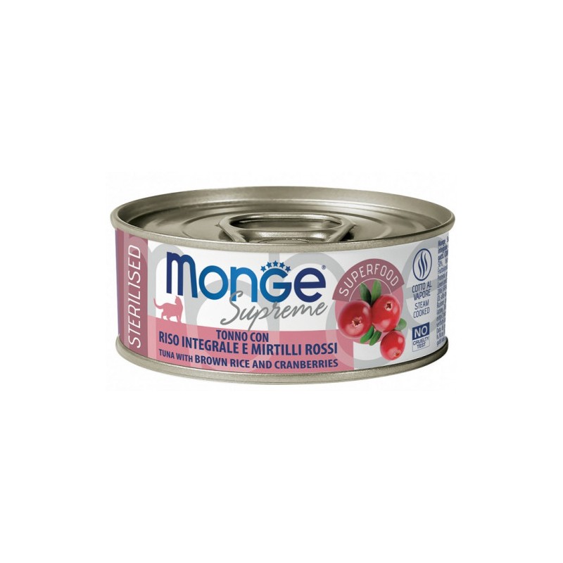 CAT MONGE SUPREME 80GR STER. TONNO/RIS MIRTIL MONGE Monge
