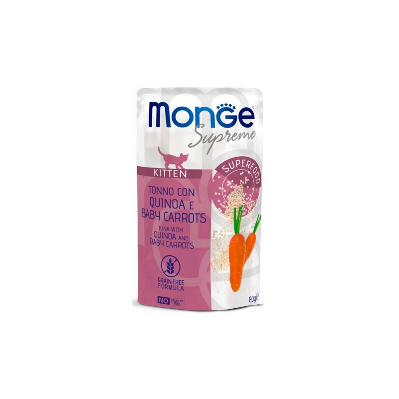 CAT MONGE SUPREME BUSTA 80GR KITTEN TONN/QUI/COR MONGE Monge