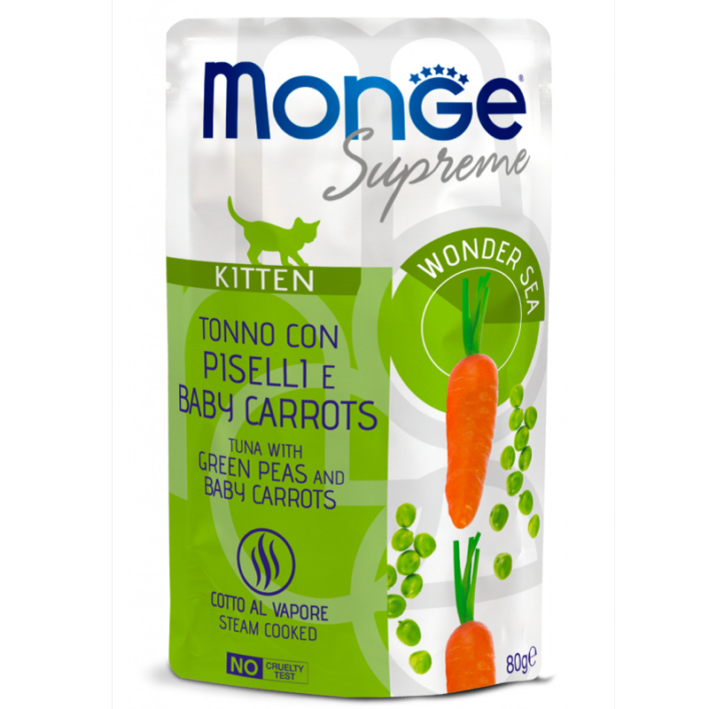 CAT MONGE SUPREME BUSTA 80GR KITTEN TONN/PIS/CA MONGE Monge
