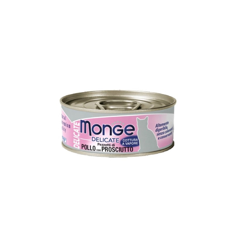 CAT MONGE NATURAL 80GR DELICATE POLLO E PROSCI MONGE Monge