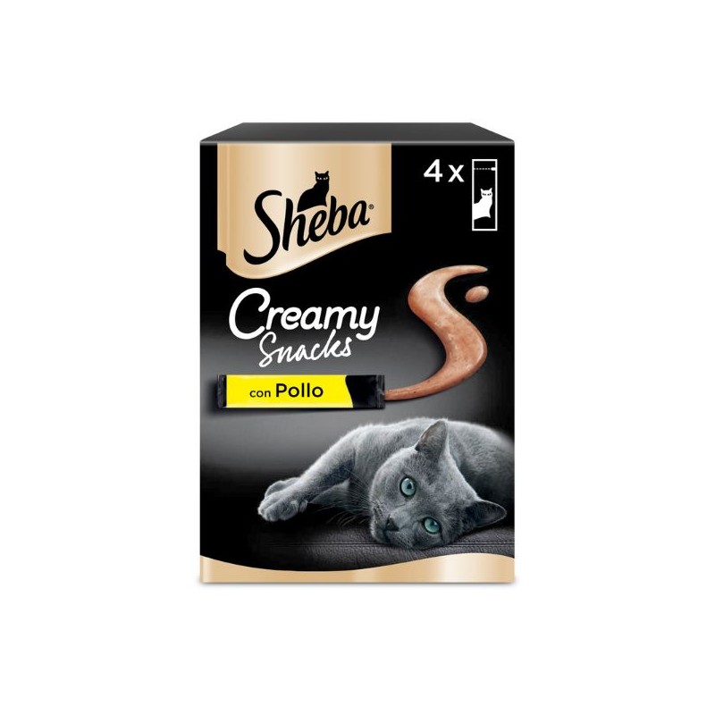 GATTO SNACK SHEBA CREAMY POLLO 4X12GR