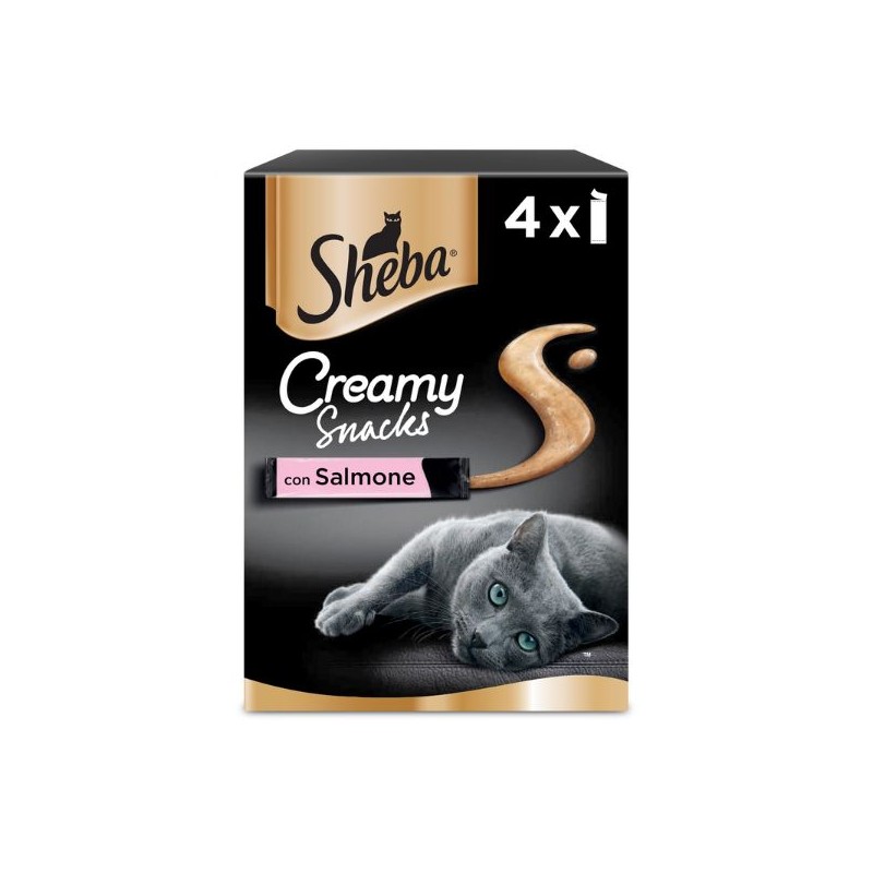 GATTO SNACK SHEBA CREAMY SALMONE 4X12GR