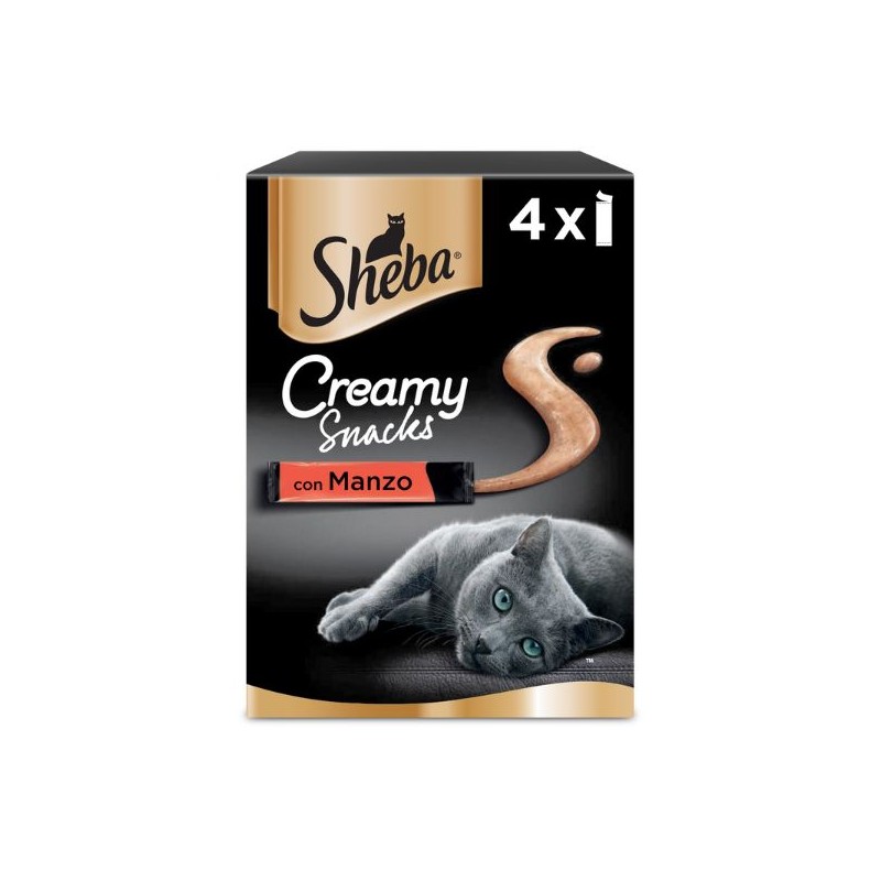 GATTO SNACK SHEBA CREAMY MANZO 4X12GR