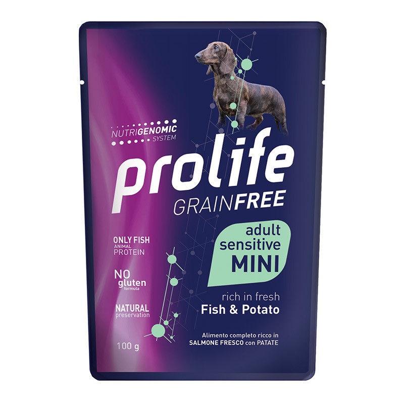 CANE PROLIFE SENSITIVE SALMONE E PATATE MINI 100G CANE PROLIFE SENSITIVE SALMONE E PATATE MINI 100G