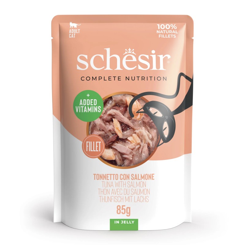 GATTO SCHESIR 85GR BUSTA TONNETTO SALMONE