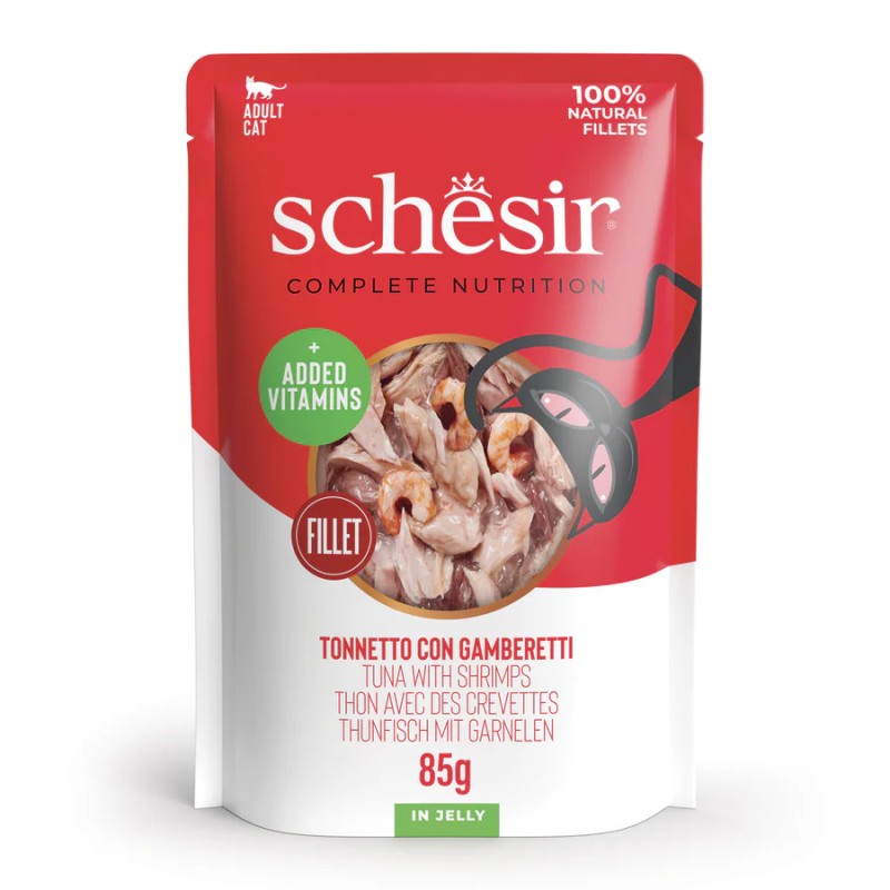GATTO SCHESIR 85GR BUSTA TONNETTO GAMBERETTI
